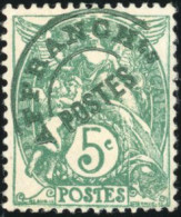 (*) 111 - PREOBLITERE. N°41c. 5c. Type Blanc Vert. Surcharge Verte. TB. - Autres & Non Classés