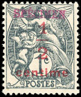 ** 157 - 1/2c. S/1c. Type Blanc Gris-noir. Surcharge "SPECIMEN" En Rouge. SUP. RRR. - Andere & Zonder Classificatie