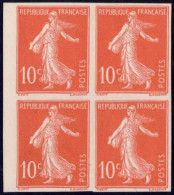 (*) 135 - 10c. Semeuse. Bloc De 4. ND S/bristol. SUP. - Other & Unclassified