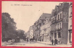 AE418 90 BELFORT L'AVENUE DE LA GARE TRAMWAY PUBLICITE AMER PICON  - - Belfort - Ville