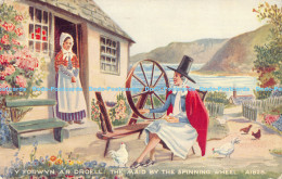 R170177 A Forwyn Ar Droell. The Maid By The Spinning Wheel. A1828. Art Colour. V - Monde