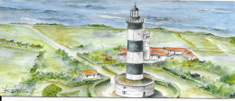 CP Arts Marine Phare En Poitou Charente Aquarelle De Bernard Lacoste 22 - Peintures & Tableaux