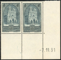 * 259b - 3F. Cathédrale De Reims. Type III. 5 Pièces Dont 1 Paire. TB. - Other & Unclassified