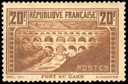 ** 262d - 20F. Pont Du Gard Chaudron Foncé. Type IIA. Centrage Parfait. SUP. - Other & Unclassified