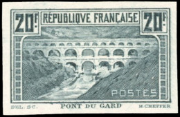 (*) 262A - 20F. Pont Du Gard. Essai En Gris-vert. SUP. R. - Andere & Zonder Classificatie