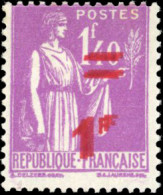 ** 484a - Type Paix. 1F. S/1F.40 Lilas. Double Surcharge. SUP. - Other & Unclassified