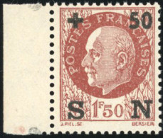 ** 552d - +50 S/1F.50 Pétain Brun. Surcharge Noire. BdeF. TB. - Other & Unclassified