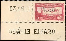 ** 6d - 1F.50 Carmin. Perforé EIPA30. Coin De Feuille Perforé Et Daté Du 9.1.30. SUP. RR. - Other & Unclassified