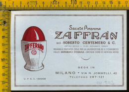 Milano Città Società Anonima Zaffràn - Casa Per La Lavorazione Ed Il Commercio Dello Zafferano- Sede Via N. Jommelli 42 - Milano (Mailand)