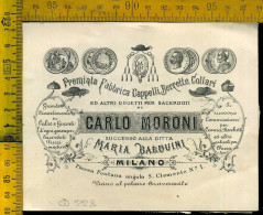 Milano Città  Carlo Moroni - Fabbrica Cappelli, Berrette, Collari Per Sacerdoti - Piazza Fontana Angolo S. Clemente 1 MI - Milano (Milan)