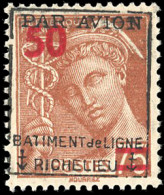 ** 1 - 50c. S/75c. Richelieu Brun. SUP. - Poste Aérienne Militaire