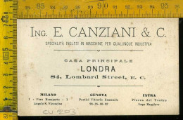 Milano  Ing. E. Canziani & C. -  Macchine Per Qualunche Industria -Foro Bonaparte, 1 MI (Casa Principale Londra) - Milano