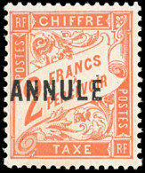 * 41-CI1 - 2F. Rouge-orange. Surcharge "ANNULE". TB. - Cours D'Instruction