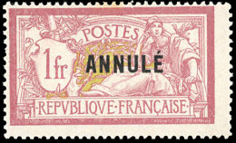 ** 121-CI1 - 1F. Merson Lie-de-vin Et Olive. Surcharge "ANNULE". TB. - Lehrkurse