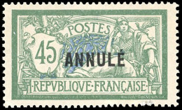 * 143-CI1 - 45c. Merson Vert Et Bleu. Surcharge "ANNULE". SUP. - Lehrkurse