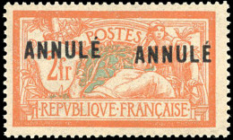 ** 145-CI1 - 2F. Merson Orange Et Vert-bleu. Surcharge "ANNULE". TB. - Lehrkurse