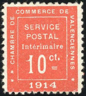 ** 1 - 10c. Valenciennes Vermillon. SUP. - War Stamps