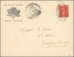 Obl. 1 - 10c. Valenciennes Vermillon Obl. S/lettre à Destination De SAINT-AMAND-LES-EAUX. SUP. - Oorlogszegels