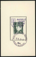 Obl. MARSEILLE LIBEREE. 4F.50 Pétain Vert. Obl. S/petit Carton. TB. - Libération
