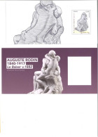 BLOC SOUVENIR 137 -Célébrité - Auguste Rodin -Feuillet Dans Pochette Carton- Sous Blister - Blocs Souvenir