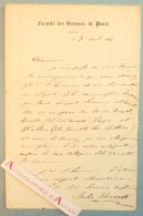 ● L.A.S 1856 Henri MILNE-EDWARDS Médecin Zoologiste Né Bruges Faculté Des Sciences De Paris Wallon Etc Lettre Autographe - Erfinder Und Wissenschaftler