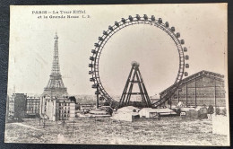 Carte Postale CP Paris France La Tour Eiffel Et La Grande Roue - Tour Eiffel