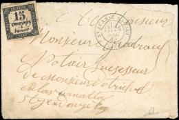 Obl. 3 - 15c. Noir Obl. GC 3667 S/lettre Frappée Du CàD De ST JEAN D4ANGELY Du 24 Décembre 1863 En Port Local. B. - Andere & Zonder Classificatie