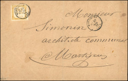 Obl. 8 - 60c. Bistre-jaune Obl. S/lettre Locale Frappée Du CàD De MARTIGUES Du 30 Juillet 1873. TB. - Other & Unclassified