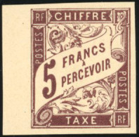 (*) 15 / 17 - Timbres-Taxe. 1F. + 2F. + 3F. Marron. BdeF. Tirage S/Bristol Pour L'exposition De 1900. SUP. R. - Autres & Non Classés