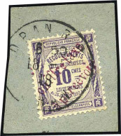 Obl. 1 - Timbres-Taxe. 10c. Violet. Obl. S/petit Fragment. TB. - Altri & Non Classificati