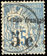 Obl. 2 - 5c. S/15c Bleu. Obl. SUP. - Other & Unclassified