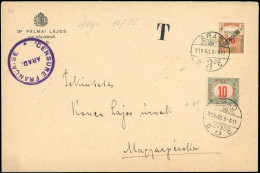 Obl. HONGRIE - SZEGED N°34 + Taxe N°3. 20(R) S/2fi. Jaune-brun + Taxe 3 Obl. S/lettre Frappée Du CàD D'ARAD 919 JUL. 9 N - Sonstige & Ohne Zuordnung