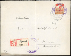 Obl. 13a - 45fi. S/2fi. Jaune-brun, Type II, S/lettre Recommandée Frappée Du CàD Du UJARAD Du 919 --- - N- à Destination - Sonstige & Ohne Zuordnung