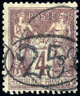 Obl. 26 - 25c. S/4c. Lilas-brun S/gris. Obl. TB. - Other & Unclassified