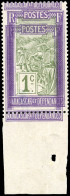 * 94a - 1c. Violet Et Olive. Double Impression Du Cadre. BdeF. B. - Autres & Non Classés