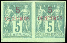 (*) 1b - Paire Du 5c. S/5c. Vert. Surcharge Rouge. ND. TB. - Sonstige & Ohne Zuordnung