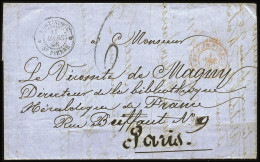 Obl. Précurseur. Marque Postale Frappée Du CàD De MARTINIQUE - ST PIERRE Du 11 Mars 1866, De La Taxe 6 à Destination De  - Other & Unclassified