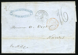 Obl. Précurseur. Lettre Manuscrite De ST-PIERRE - MARTINIQUE Du 26 Juillet 1867 Frappée Du CàD De ST-PIERRE - MARTINIQUE - Sonstige & Ohne Zuordnung