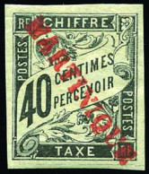 * Timbres-Taxe. Timbres-Taxe Des Colonies Générales N°1/5 - 7/8 Et 10. 8 Valeurs. Essai De Surcharge MARTINIQUE En Rouge - Other & Unclassified