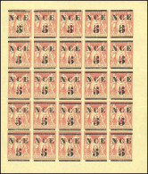 ** 2 - 5 S/40c. Rouge. Feuille De 25. Document Pour Planchage De Cette Série. SUP. RR. - Sonstige & Ohne Zuordnung