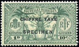 * 1/5 - Timbres-Taxe. Série Anglaise. Surcharge SPECIMEN. SUP. R. - Other & Unclassified