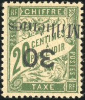 * 3a - Timbres-Taxe. 30m. S/20c. Olive. Surcharge Renversée. TB. - Other & Unclassified