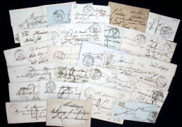 LOT 25 LETTRES CACHET TYPE 13 DIFFERENTS DEPARTEMENTS LETTRE COVER FRANCE - 1801-1848: Precursors XIX