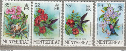 MONTSERRAT 1983 Birds Flowers MNH(**) Mi 507-510 #Fauna61 - Sonstige & Ohne Zuordnung