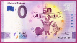 0-Euro XESX 01 2022 50 Jahre DieMaus - Essais Privés / Non-officiels