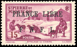 ** 251 - 15c. Rose-lilas. Surcharge "FRANCE LIBRE F.N.F.L.". SUP. - Sonstige & Ohne Zuordnung