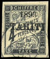 Obl. 17 - Timbres-Taxe. 4c. Noir. Obl. TB. - Autres & Non Classés