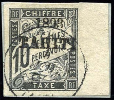 Obl. 19 - Timbres-Taxe. 10c. Noir. BdeF. Obl. S/petit Fragment. TB. - Sonstige & Ohne Zuordnung