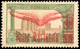 * 1a - Poste Aérienne. 30c. S/35c. Vert Olive-brun. Double Surcharge. TB. - Sonstige & Ohne Zuordnung