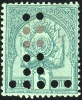 * 11 - Timbres-Taxe. 5c. Vert S/vert-clair. Double Perforation En T. SUP. - Altri & Non Classificati